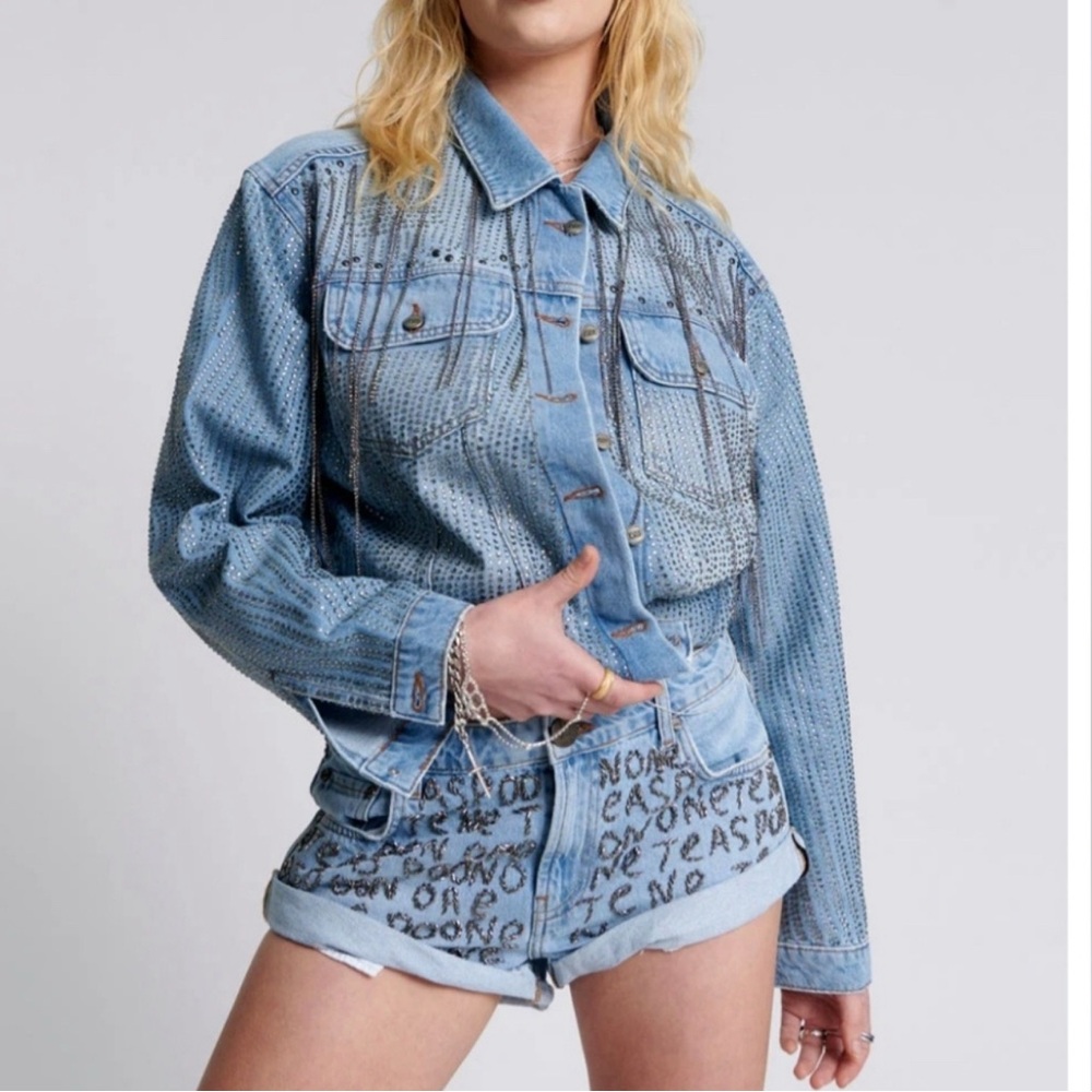 One Teaspoon Light Blue
 Embellished Jeans